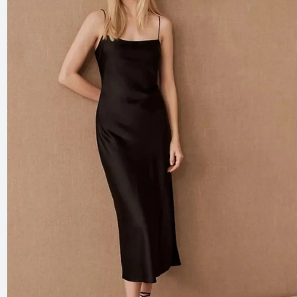 Sachin & Babi BHLDN Stevie Satin 6  Tie-Back Charmeuse Slip Midi New - Picture 3 of 8